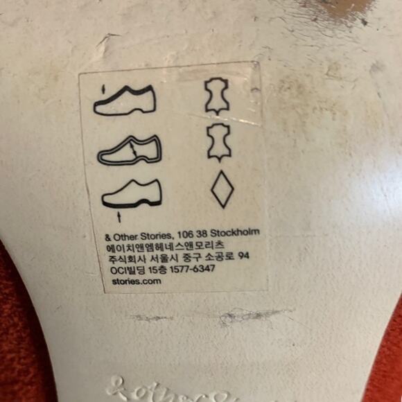 & other stories Stockholm bootie shoe red suede leather side zipper size 7 37 Eu - Picture 13 of 15